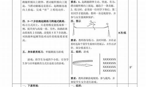 田径课跳高教案,田径跳高教案